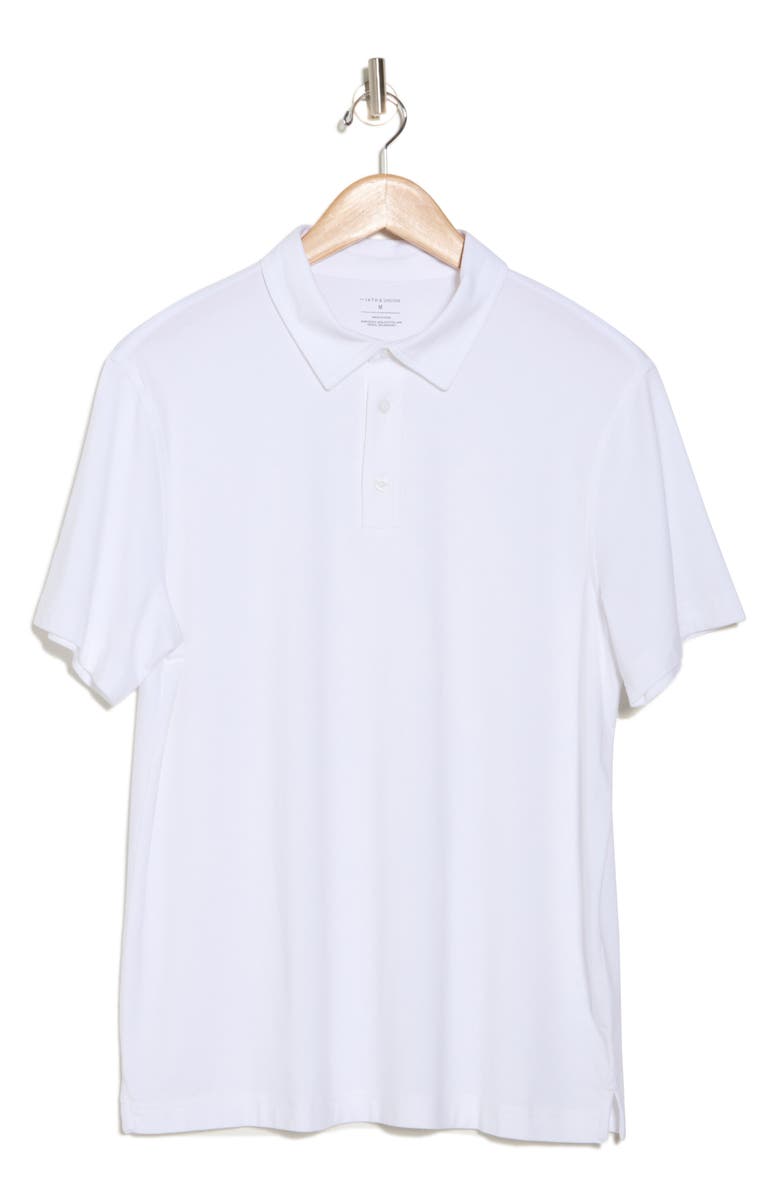 14th & Union Cotton & Modal Polo, Alternate, color, White