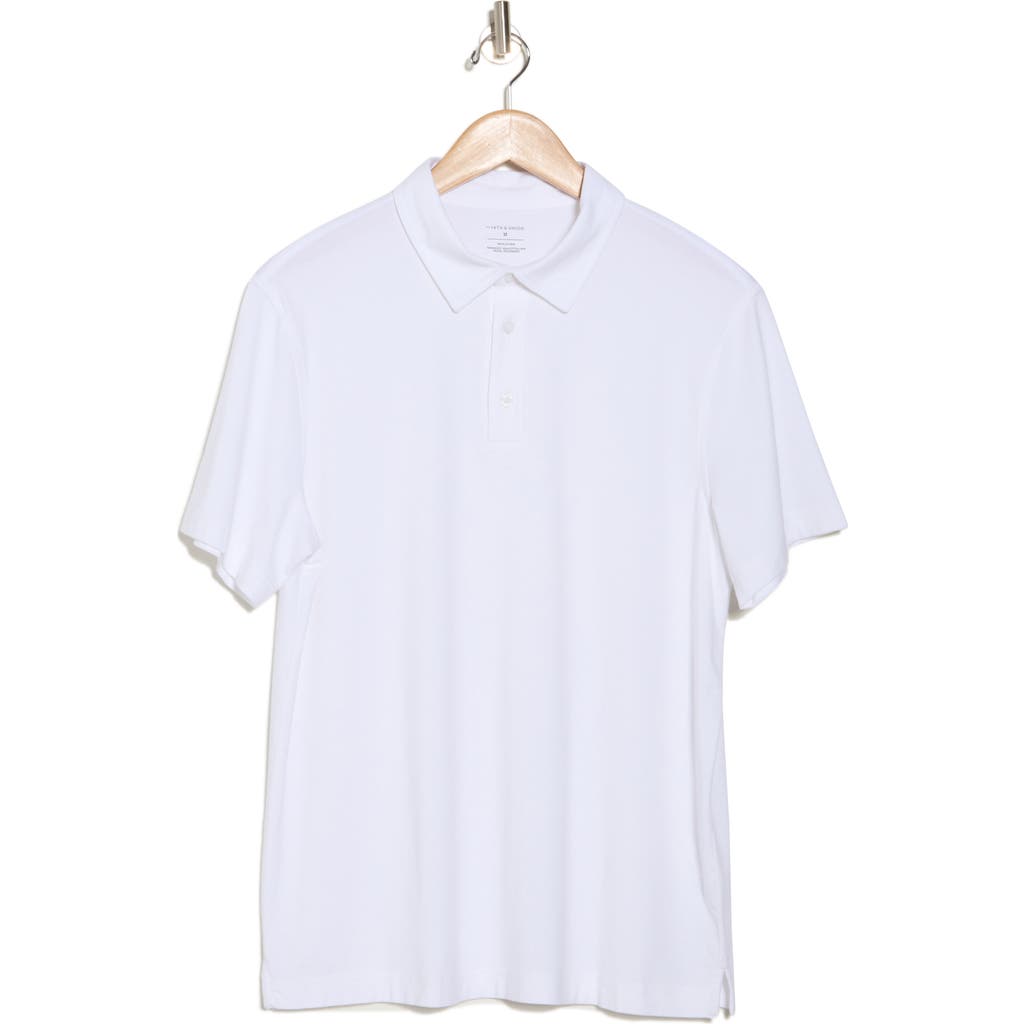 14th & Union Cotton & Modal Polo In White