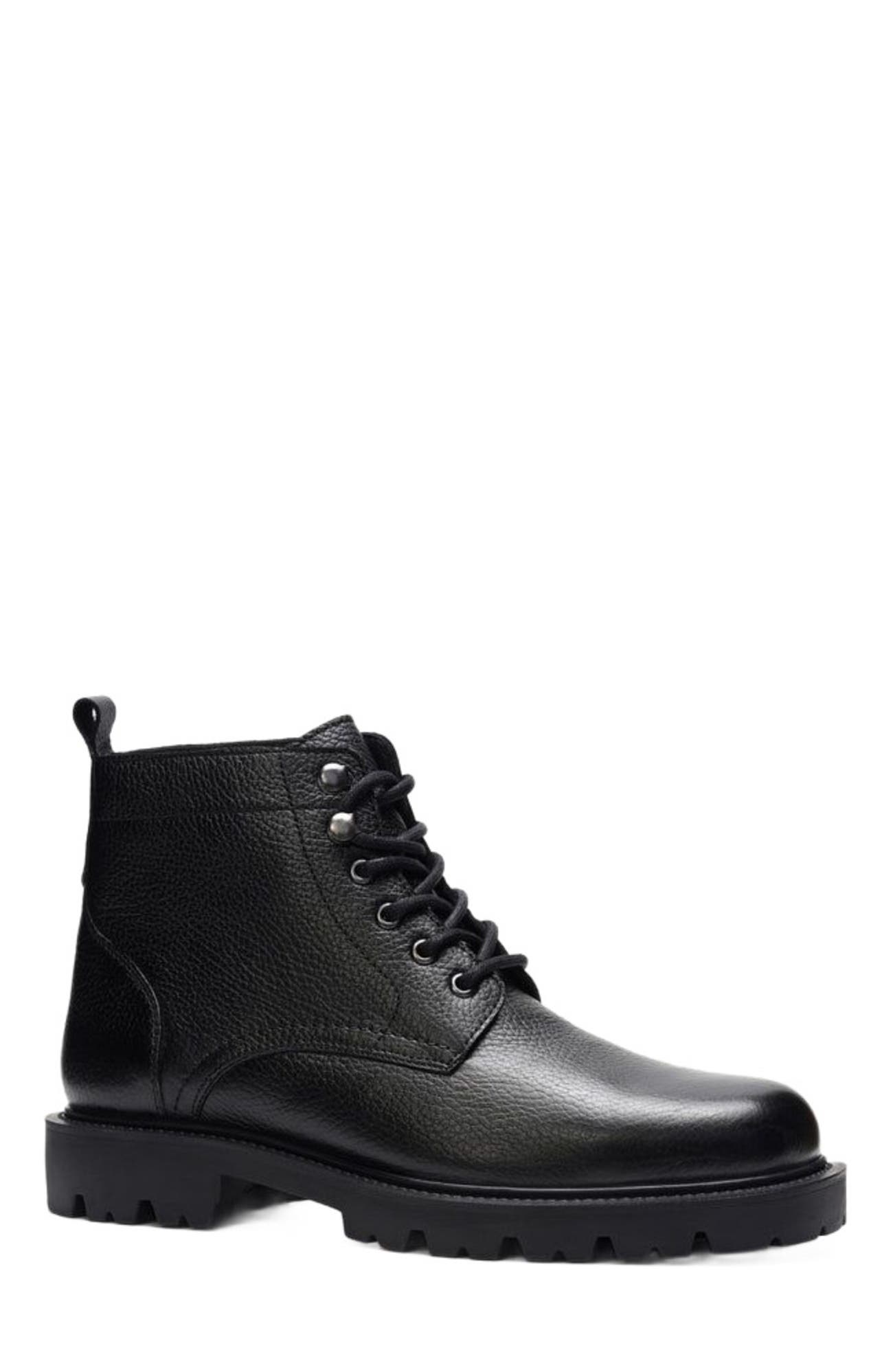 A. Veer Robert Lace-up Boot, Main, color, Black