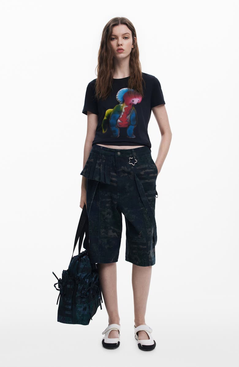 Desigual Reversible Graphic T-Shirt, Alternate, color,