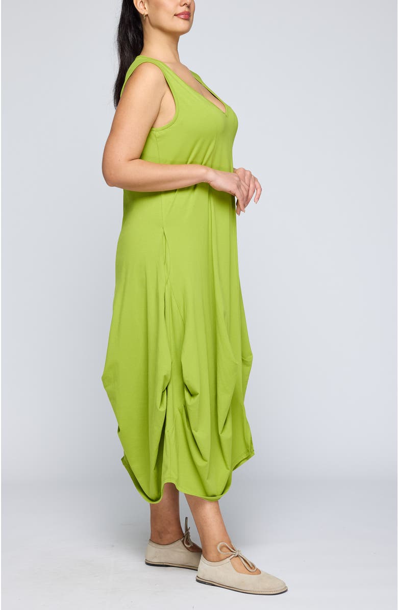 LUUKAA Calista Voluminous Jersey Dress, Alternate, color, Lime