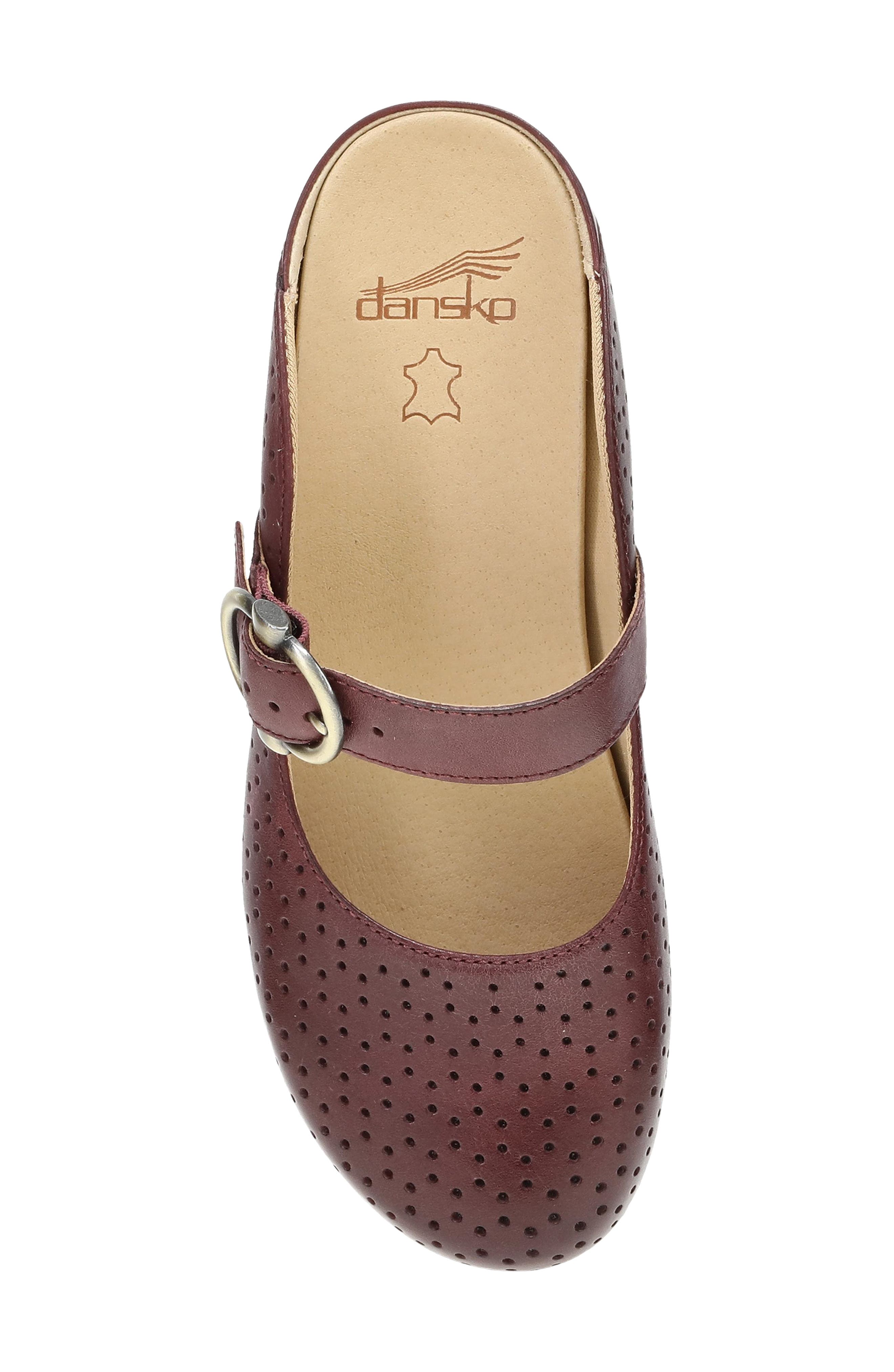 Blaire Perforated Mary Jane Clog, Alternate, color, SANGRIA