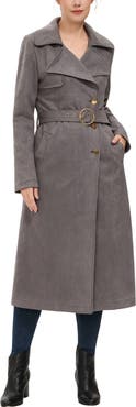 Kimi & Kai Women's Natalia Faux Suede Trench Coat