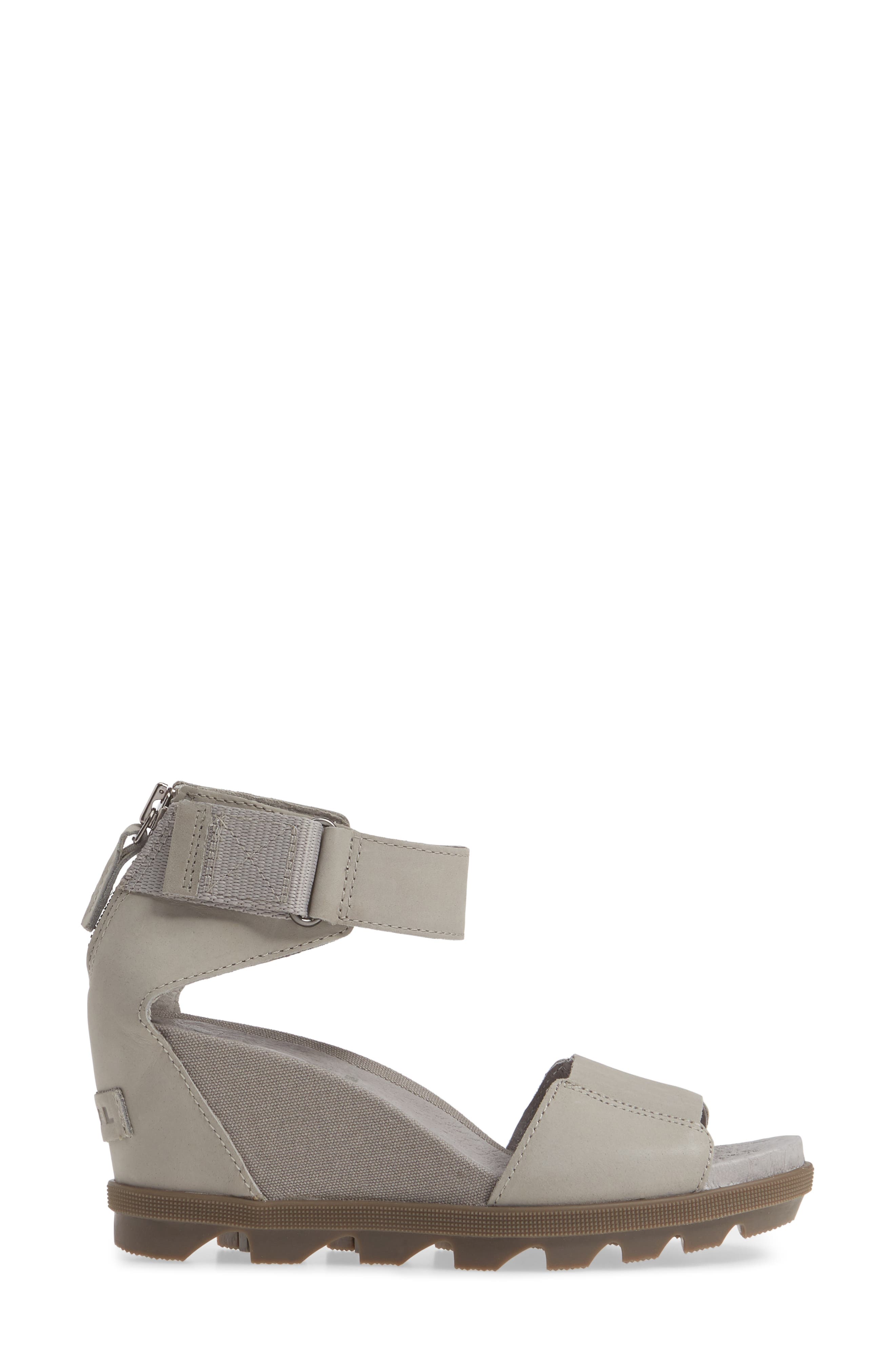 Joanie II Ankle Strap Wedge Sandal, Alternate, color, DOVE
