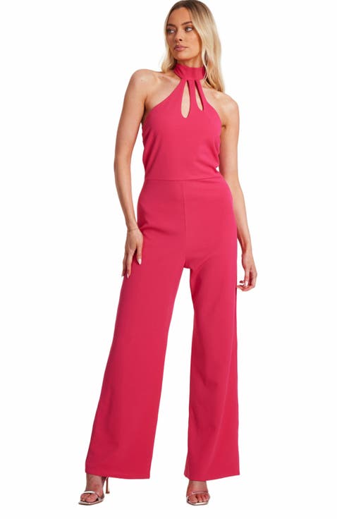 Scuba Crepe Halterneck Jumpsuit