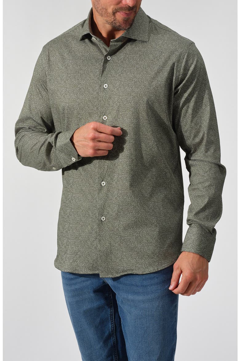 Dynamic Comfort Twill Look Jersey Shirt, Alternate, color, FOREST