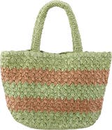 Nina Adah Faux Raffia Tote