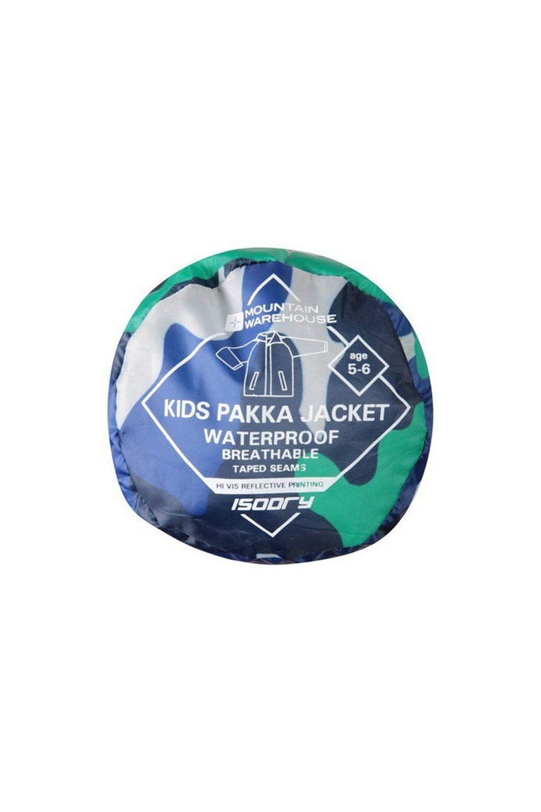 Childrens/Kids Pakka Camo Waterproof Jacket, Alternate, color, Blue