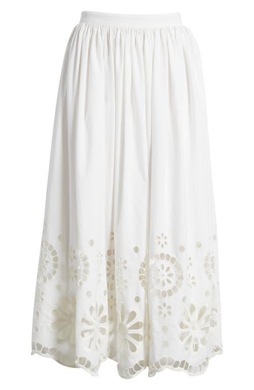The Great Super Bloom Eyelet Midi Skirt
