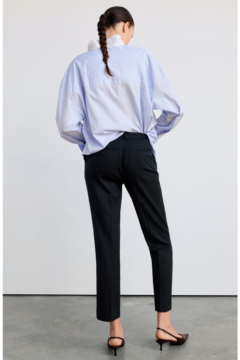 Pinstripe Straight Leg Pants, Alternate, color, NAVY