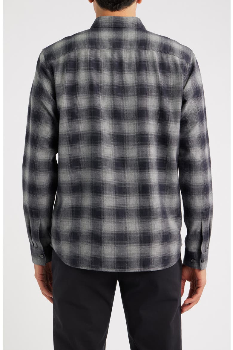 Irving Graident Plaid Button-Up Shirt, Alternate, color, BLACK MELANGE