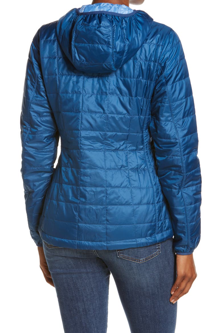 PrimaLoft® Packaway Water Resistant Hooded Jacket, Alternate, color, DARK MARINE BLUE