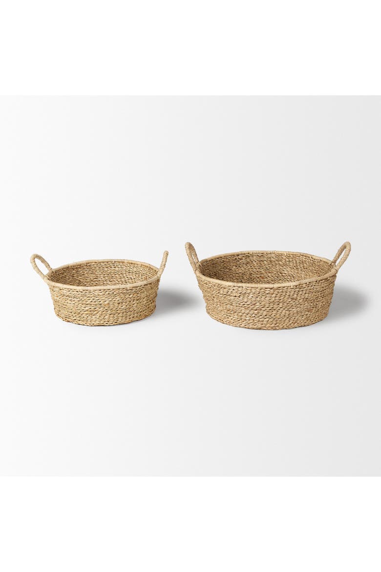 Ayanna Set of 2 Deep Nesting Seagrass Basket, Alternate, color, Brown