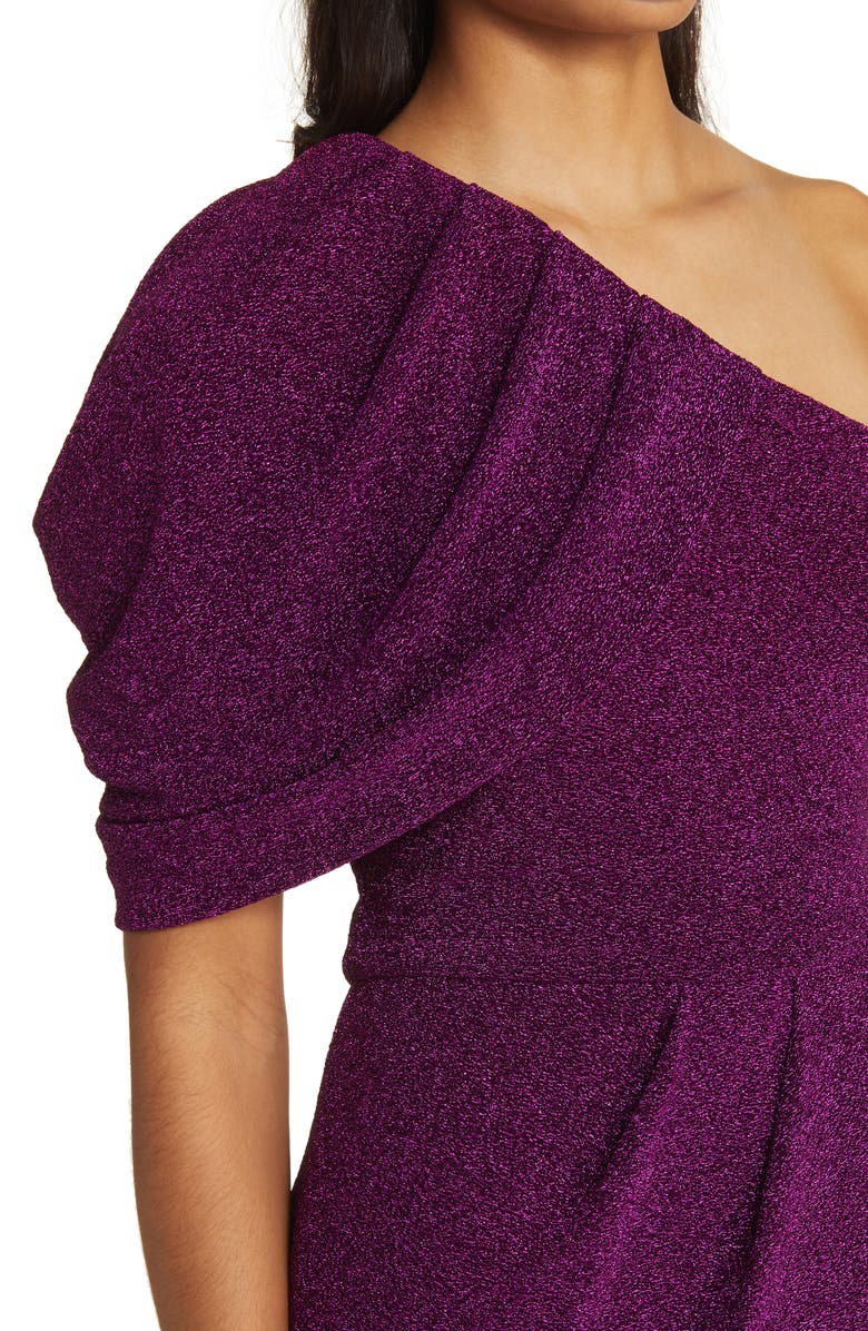 Black Halo Egan One-Shoulder Column Gown, Alternate, color, 