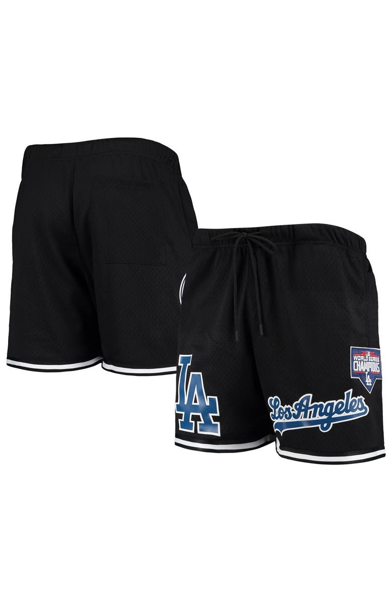 PRO STANDARD Men's Pro Standard Black Los Angeles Dodgers 2020 World Series Mesh Shorts, Main, color, 