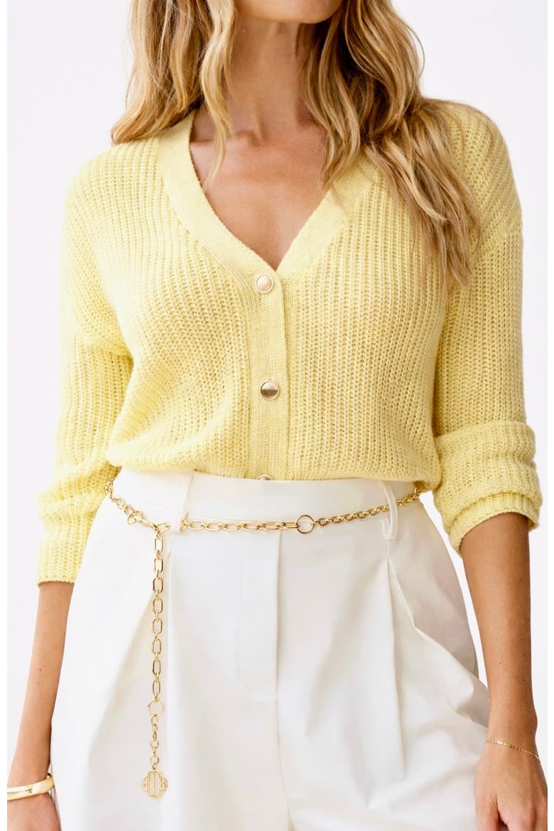 Forever Cardigan, Main, color, Lemon