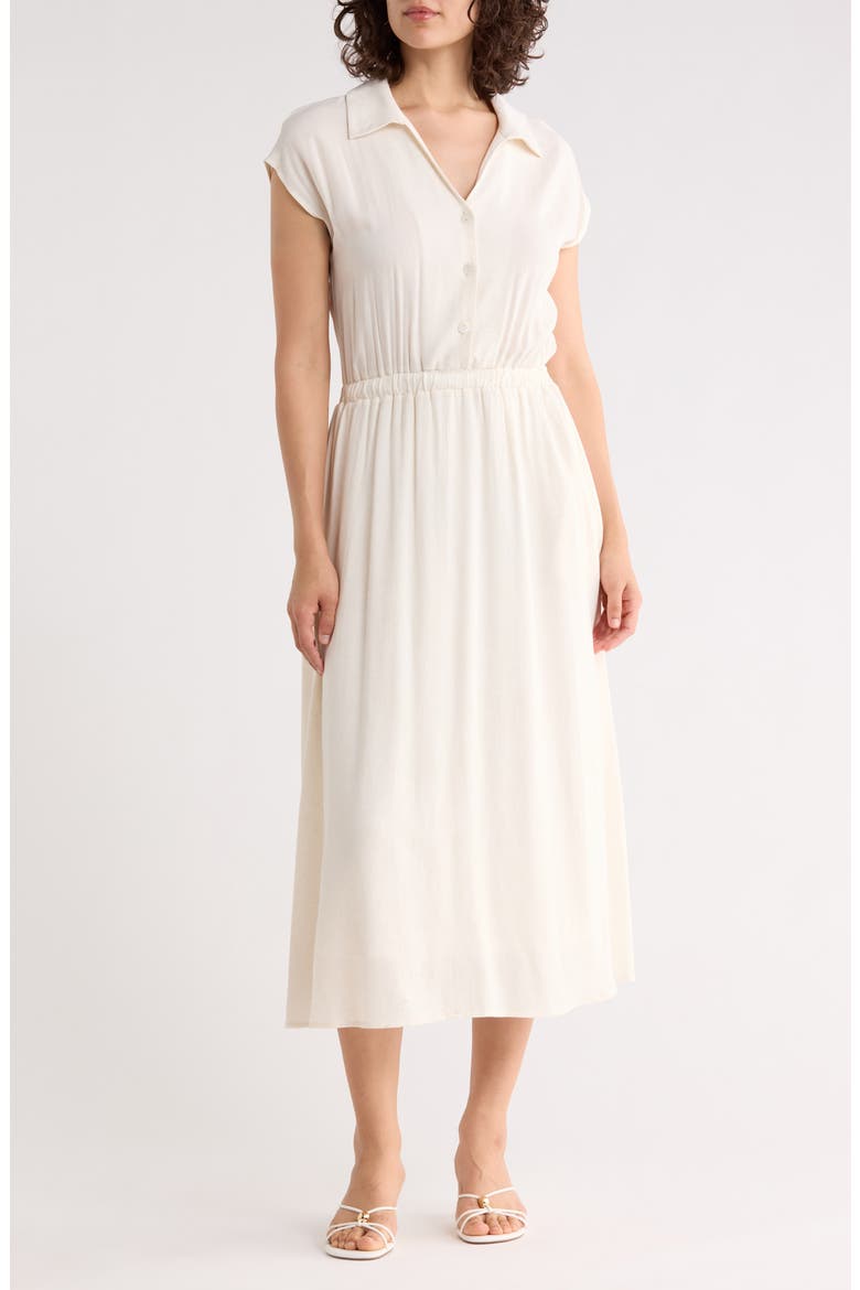 Short Sleeve Shirtdress, Main, color, OATMEAL