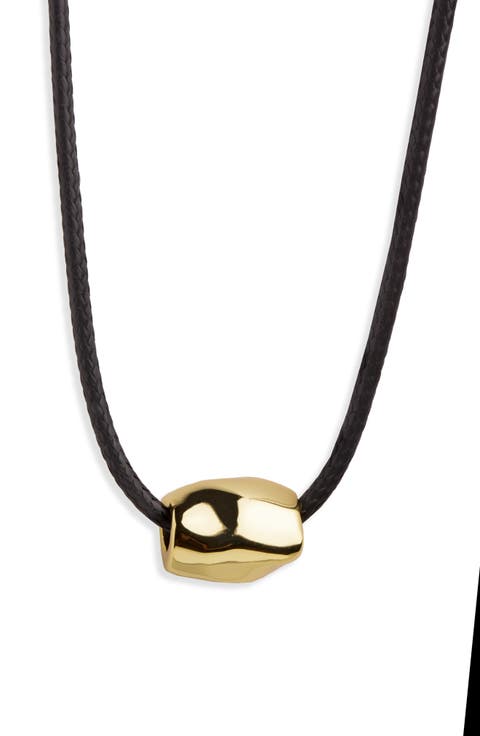 Sculptural Bead Cord Necklace