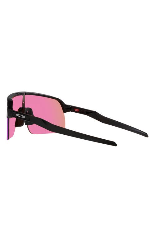 Oakley Sutro Lite 139mm Prizm™ Wrap Shield Sunglasses In Shiny Black