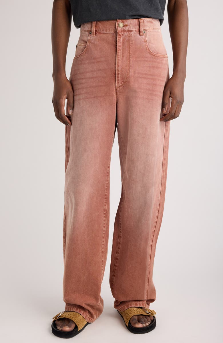 Isabel Marant Jameson Wide Leg Jeans, Main, color, Burnt Henna