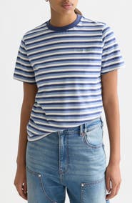 Scotch & Soda Stripe Cotton Ringer T-Shirt