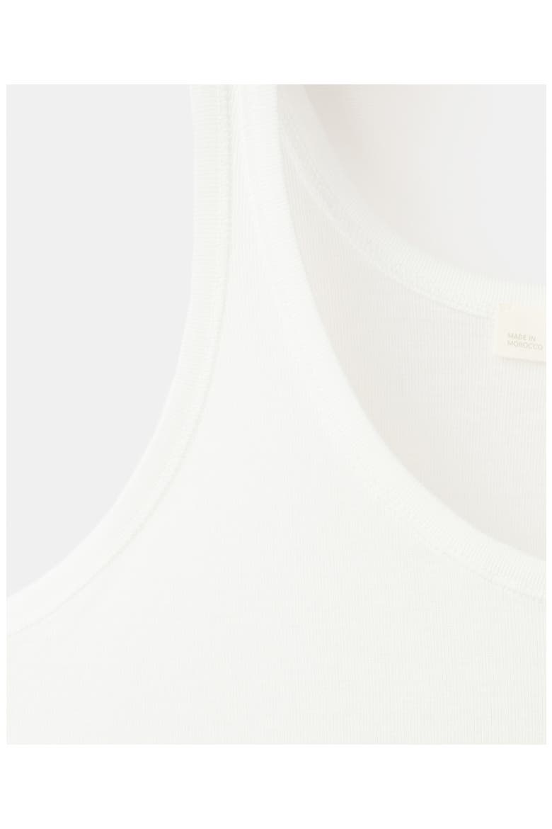 Scoop Neck Cotton Tank, Alternate, color, WHITE
