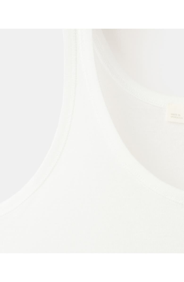 MANGO Scoop Neck Cotton Tank, Alternate, color, White