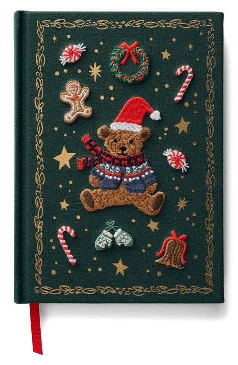 Beary Christmas Embroidered Ruled Journal