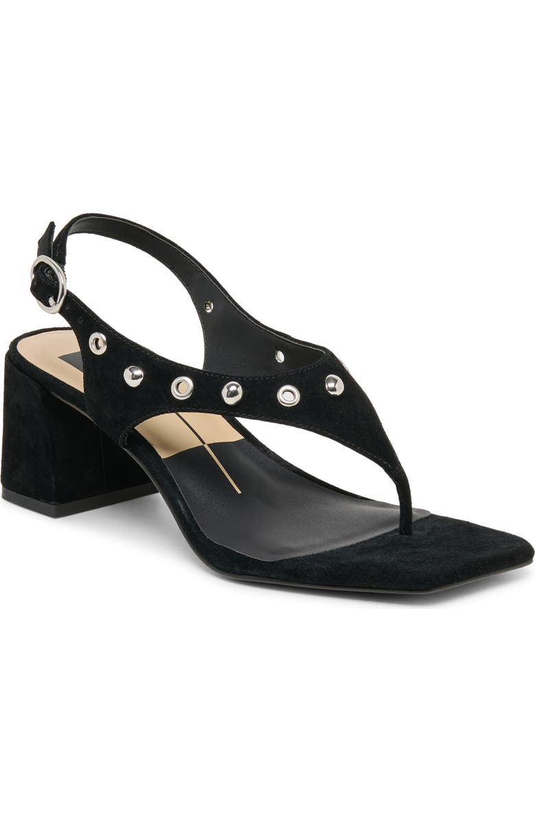 Dolce Vita Yves Stud Slingback Sandal, Main, color, Onyx Suede