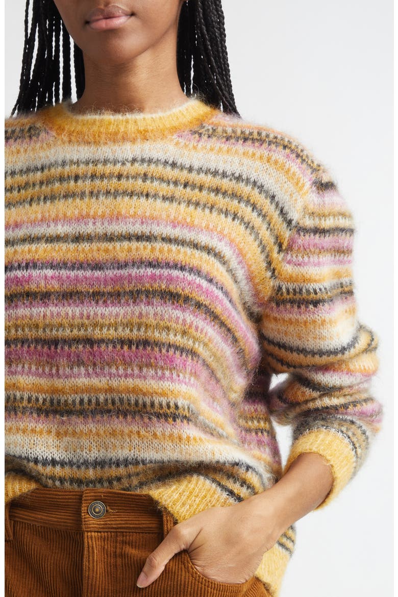 Morine Mohair Blend Sweater, Alternate, color, MUSTARD