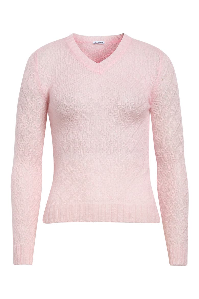 Mohair and Silk Diamond Pointelle Sweater, Main, color, COTTON CANDY
