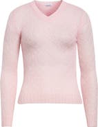 Jil Sander Mohair and Silk Diamond Pointelle Sweater