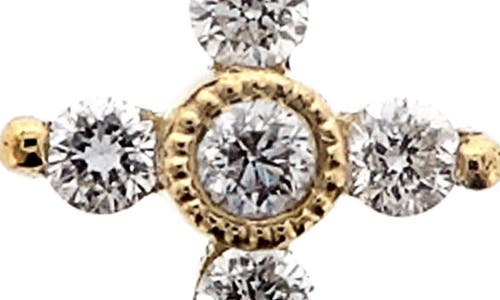 Bony Levy Diamond Cross Pendant Necklace In 18k Yellow Gold