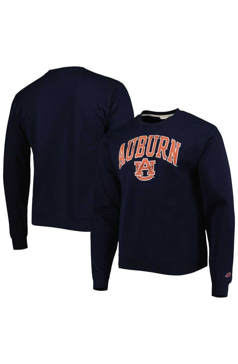 LEAGUE COLLEGIATE WEAR Men's League Collegiate Wear Navy Auburn Tigers 1965 Arch Essential Lightweight Pullover Sweatshirt, Main, color, 