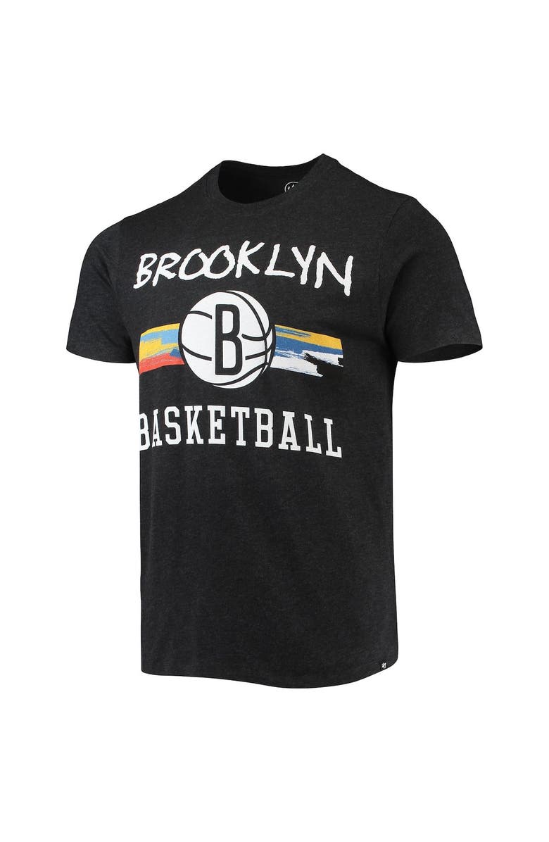 '47 Men's '47 Black Brooklyn Nets City Edition Club T-Shirt, Alternate, color, Heather Black