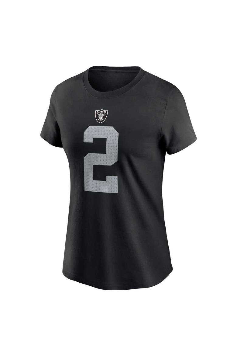 Women's Nike Ashton Jeanty Black Las Vegas Raiders 2025 NFL Draft First Round Pick Name & Number T-Shirt, Alternate, color, Black