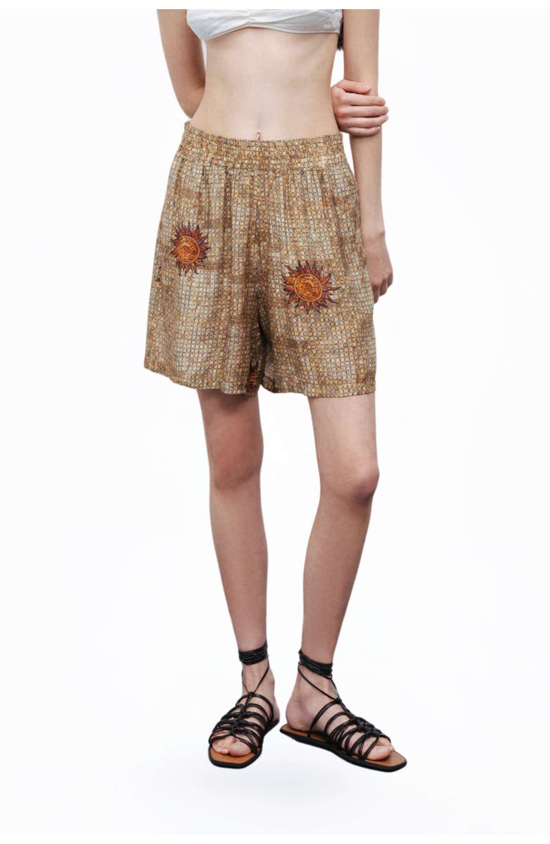 Nocturne Patterned Mini Shorts, Main, color, 