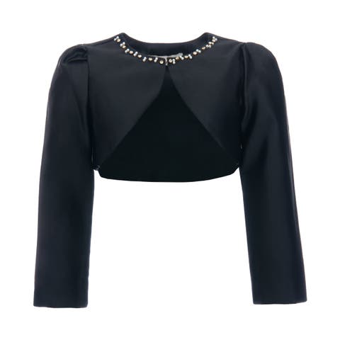 Cropped Satin Cardigan (Toddler, Little Kid & Big Kid)