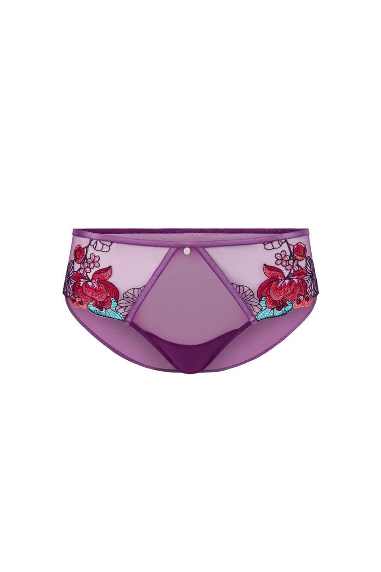 Emilie Hipster Panties, Main, color, Floral purple