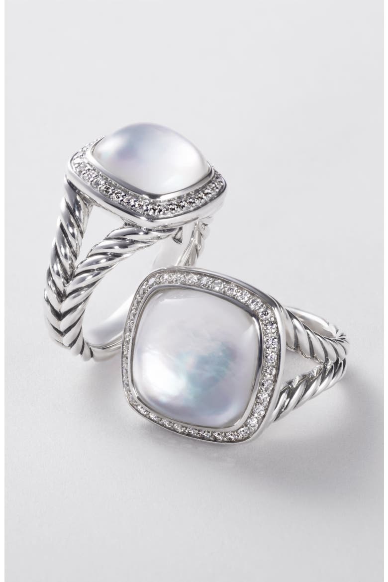 Albion® Rock Crystal & Diamond Ring, Alternate, color, ROCK CRYSTAL W/ MOP BACK