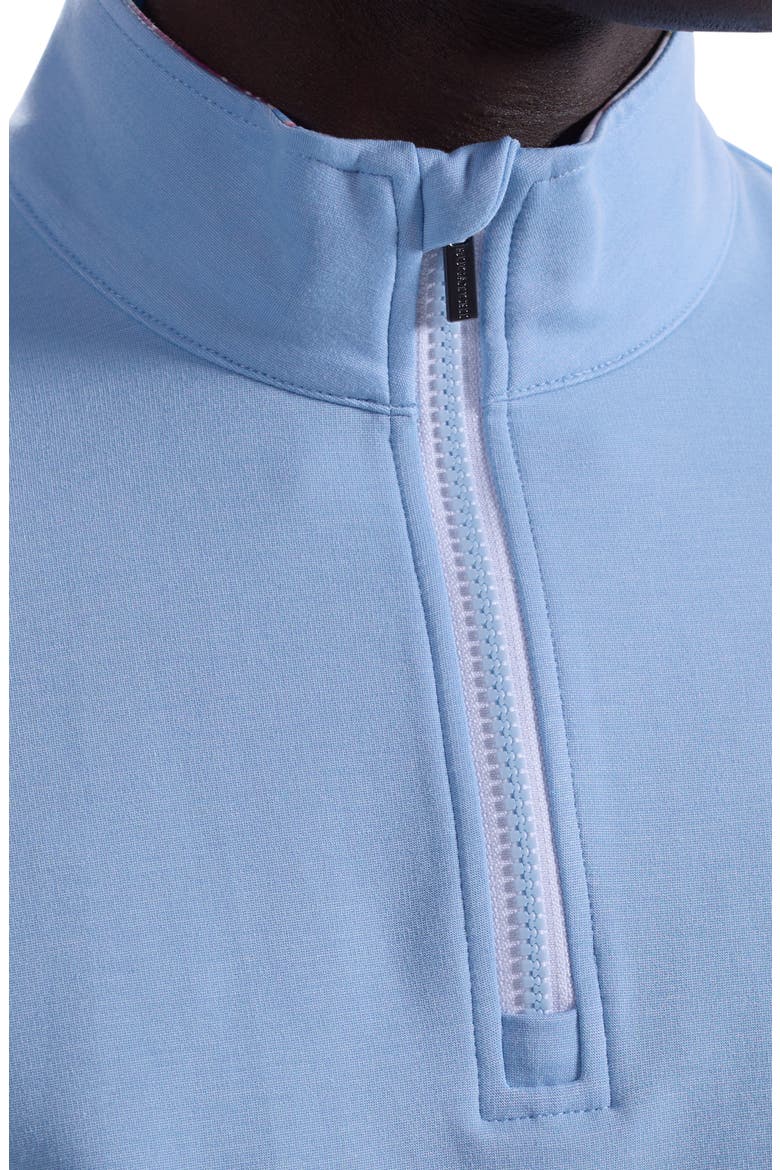 Solid Quarter Zip Pullover, Alternate, color, SKY