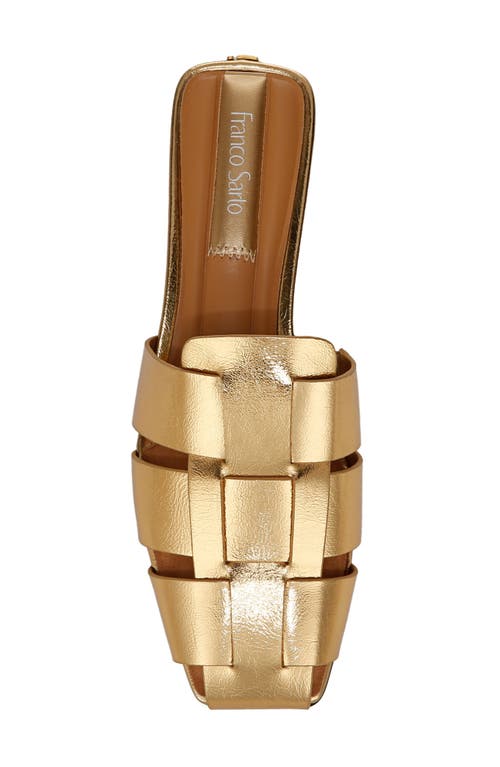 Franco Sarto Women's Tavana Fisherman Square Toe Flat Mules In Gold