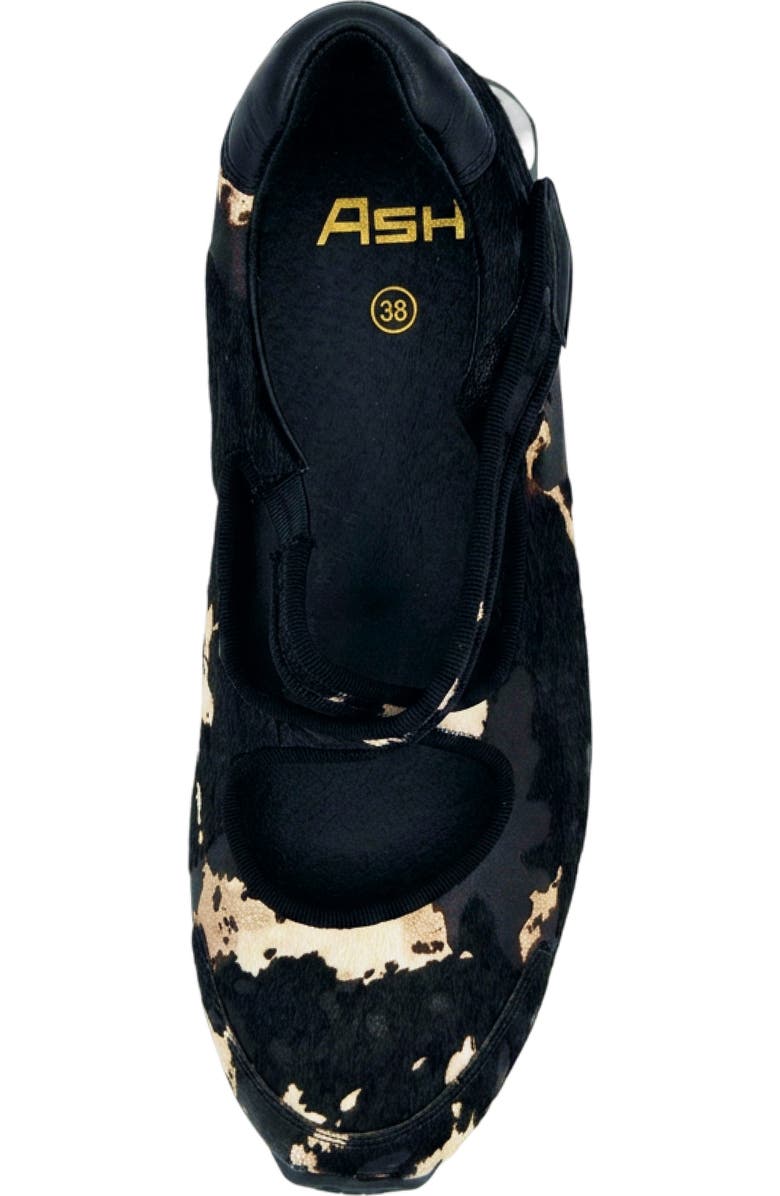 Ash Kore Mary Jane Genuine Calf Hair Flat, Alternate, color, Black Edgy