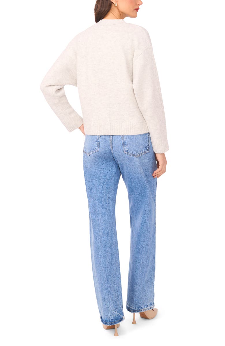 Parker V-Neck Crop Cardigan, Alternate, color, Silver Heather