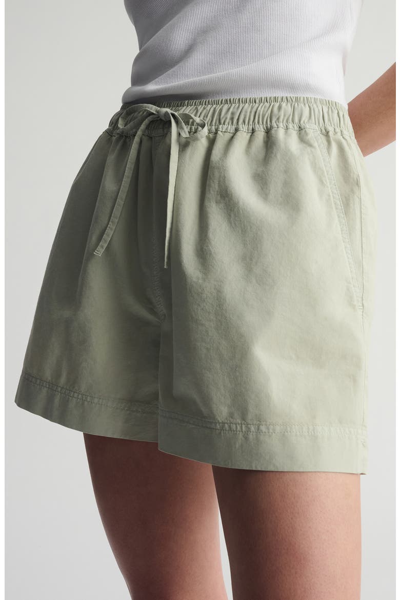 Drawstring Cotton Shorts, Alternate, color, PURITAN GRAY