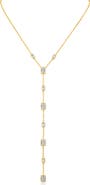 CZ by Kenneth Jay Lane Emerald Cut Cubic Zirconia Station Y-Necklace
