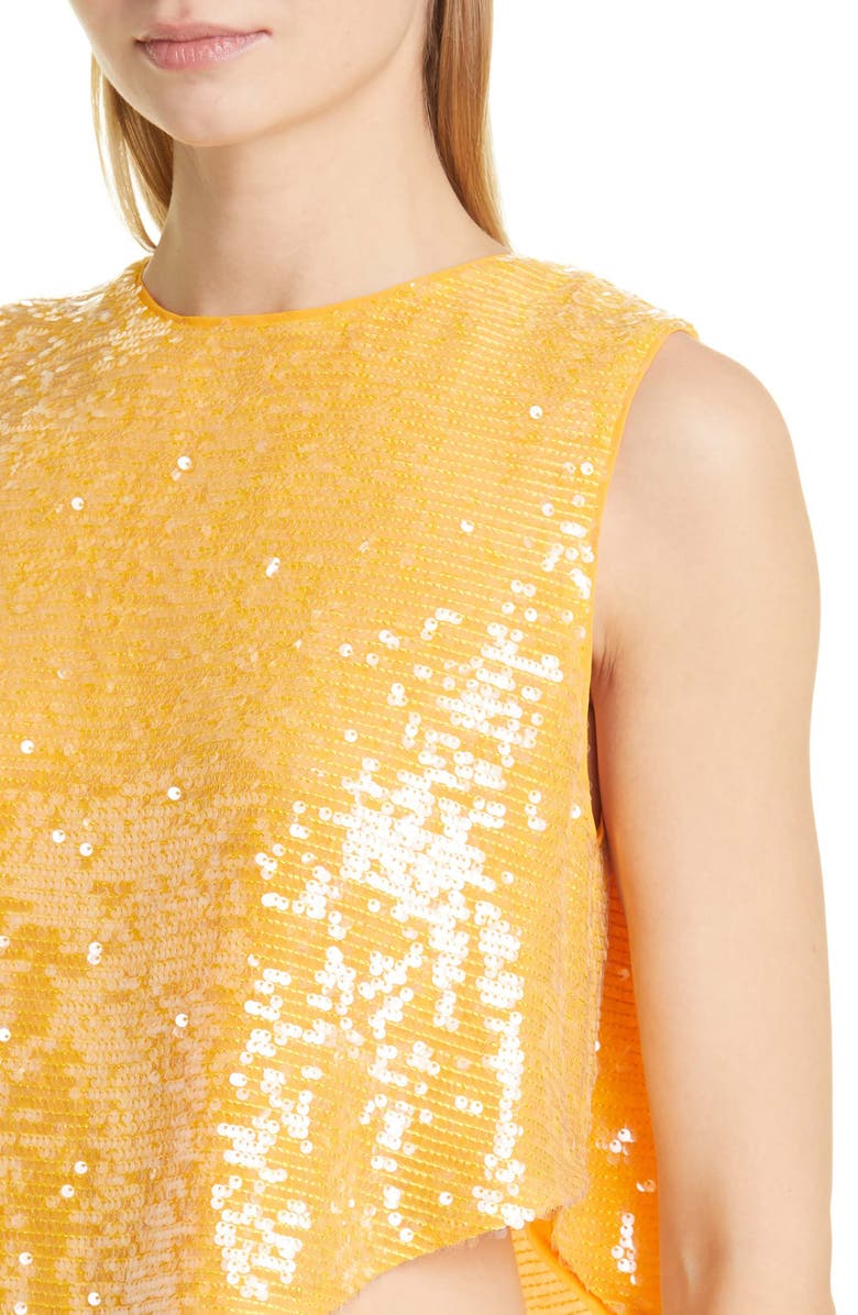 LAPOINTE Sequin Crop Top, Alternate, color,