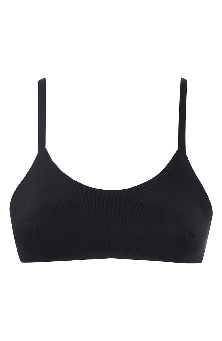 Commando Rib Bralette, Alternate, color, Black