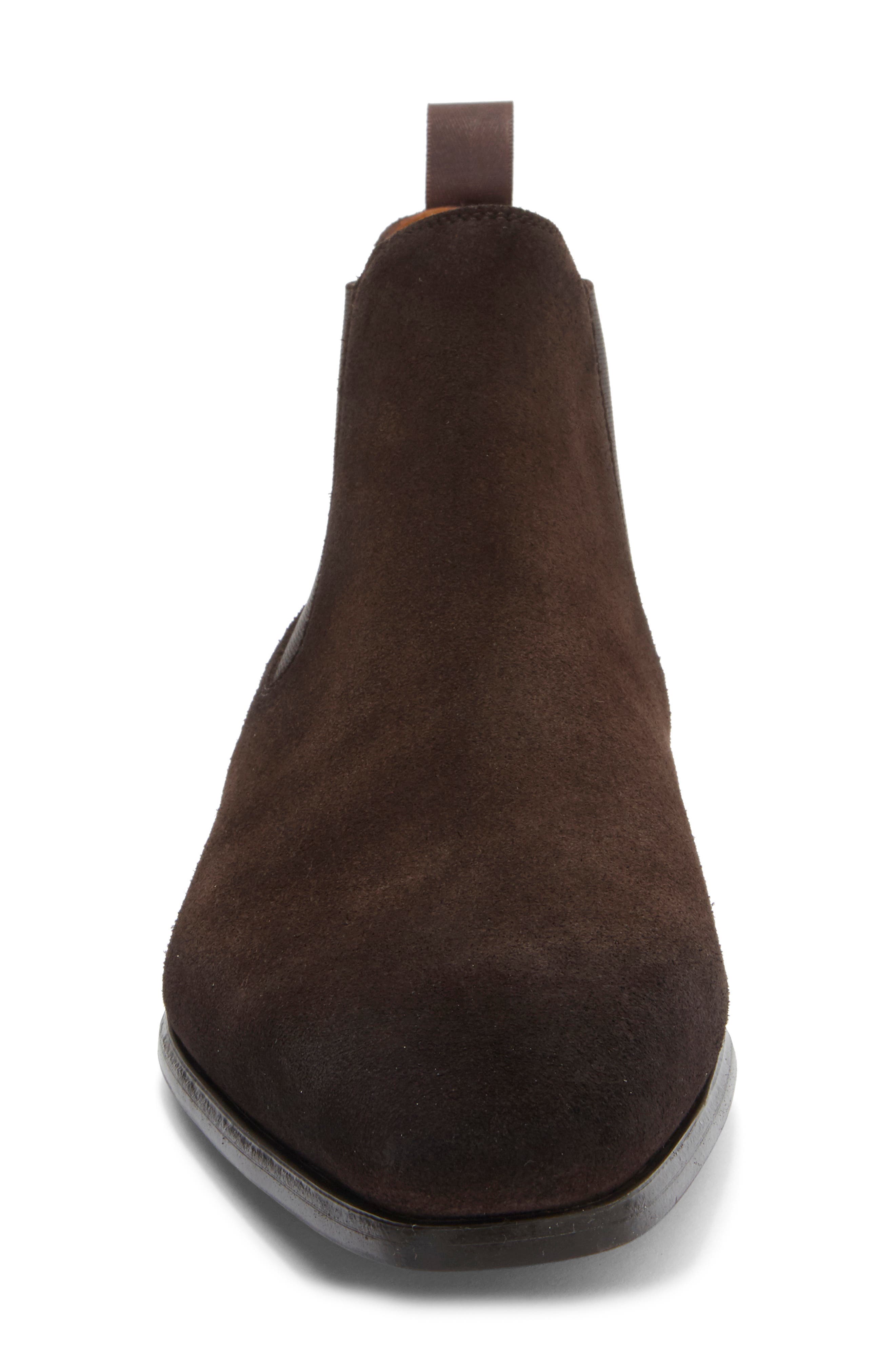 Magnanni Shaw Suede Chelsea Boot, Alternate, color, Brown
