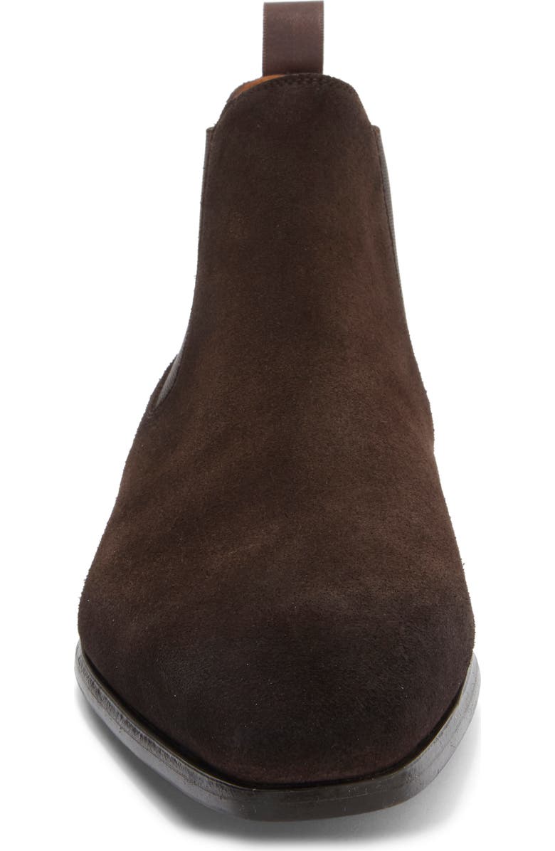 Magnanni Shaw Suede Chelsea Boot, Alternate, color, Brown